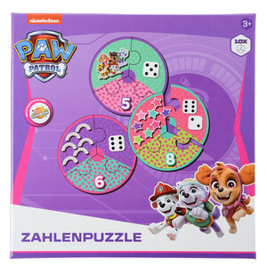PAW Patrol Zahlenpuzzle mit 10 Puzzle LILA