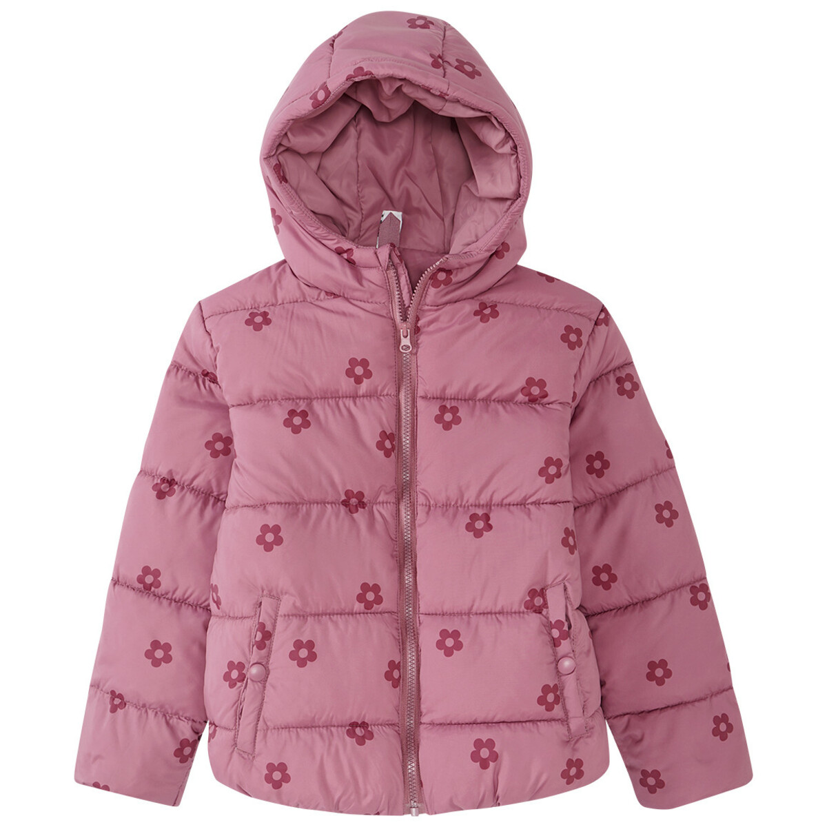 Bild 1 von Mädchen Steppjacke mit Blumen-Allover DUNKELROSA