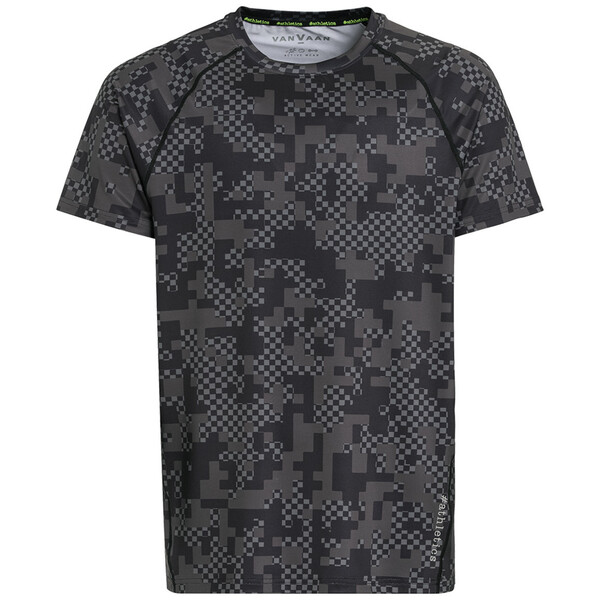 Bild 1 von Herren Sport-T-Shirt in Karo-Optik SCHWARZ / GRAU