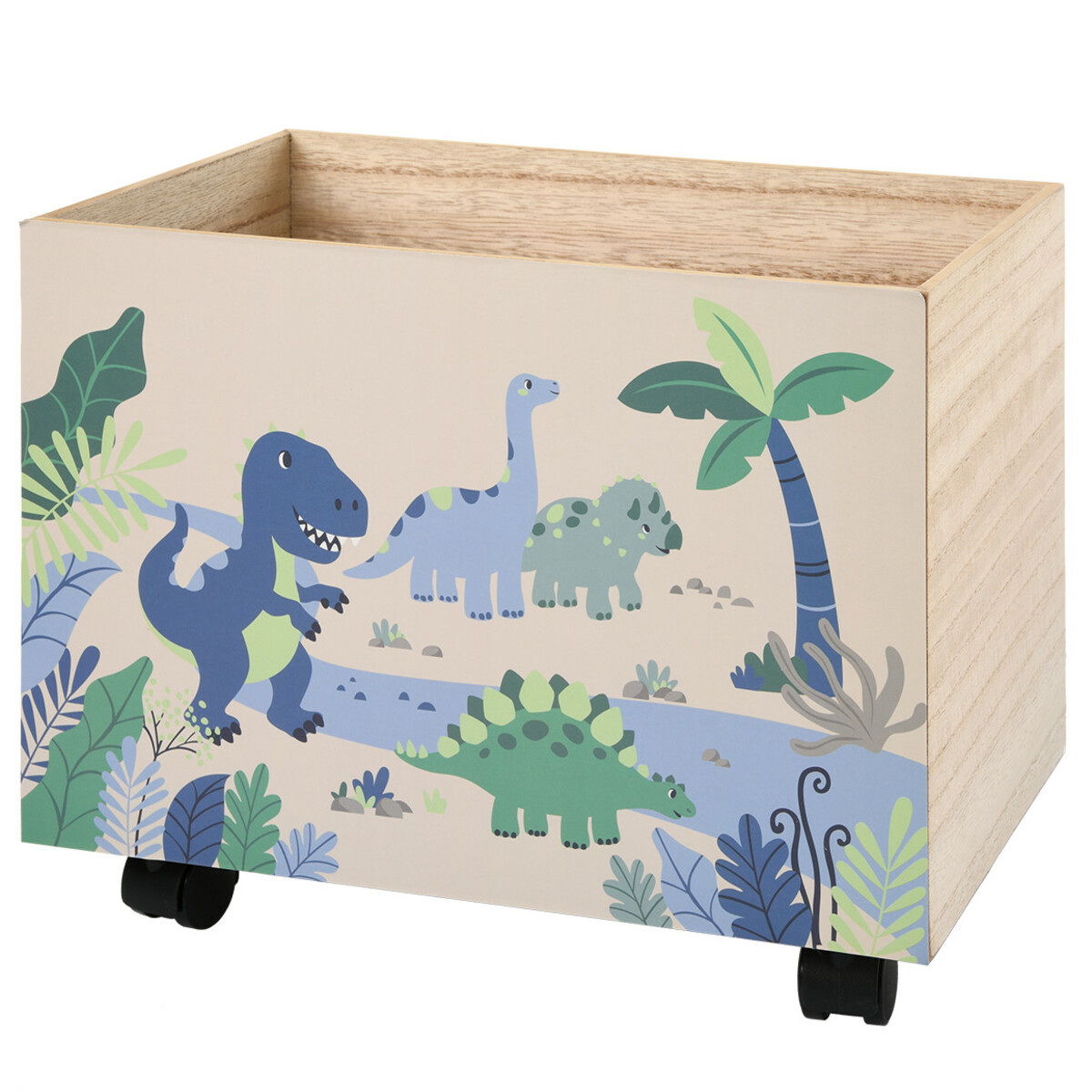 Bild 1 von Holzbox mit Dino-Motiv NATUR / CREME