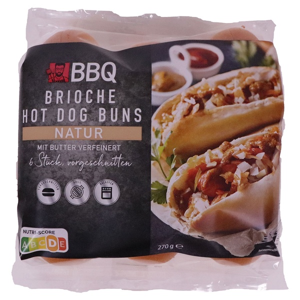 Bild 1 von BBQ Brioche-Hotdog-Buns 270 g