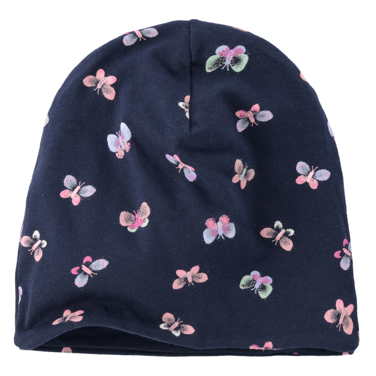 Bild 1 von Mädchen Beanie mit Schmetterlingen DUNKELBLAU