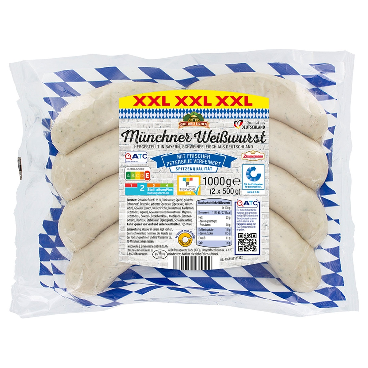 GUT DREI EICHEN Münchner Weißwurst 1 kg von ALDI SÜD ansehen!