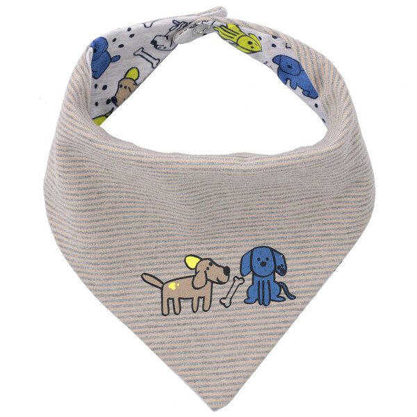 Bild 1 von Baby Bandana mit Hunde-Motiven HELLGRAU / BEIGE