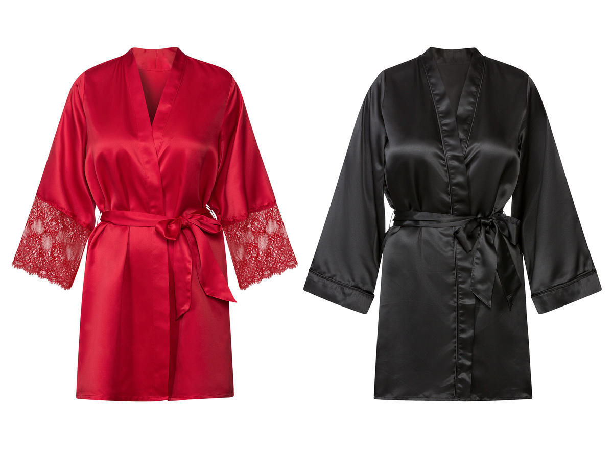 Bild 1 von esmara® Damen Satin-Kimono mit Gürtel