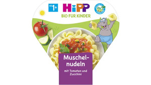 HiPP Kinder-Bio-Pasta - Muschelnudeln mit Tomaten und Zucchini