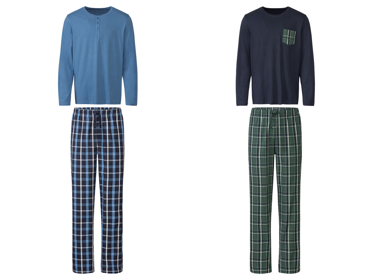 Bild 1 von LIVERGY® Herren Pyjama, lang, aus reiner Baumwolle