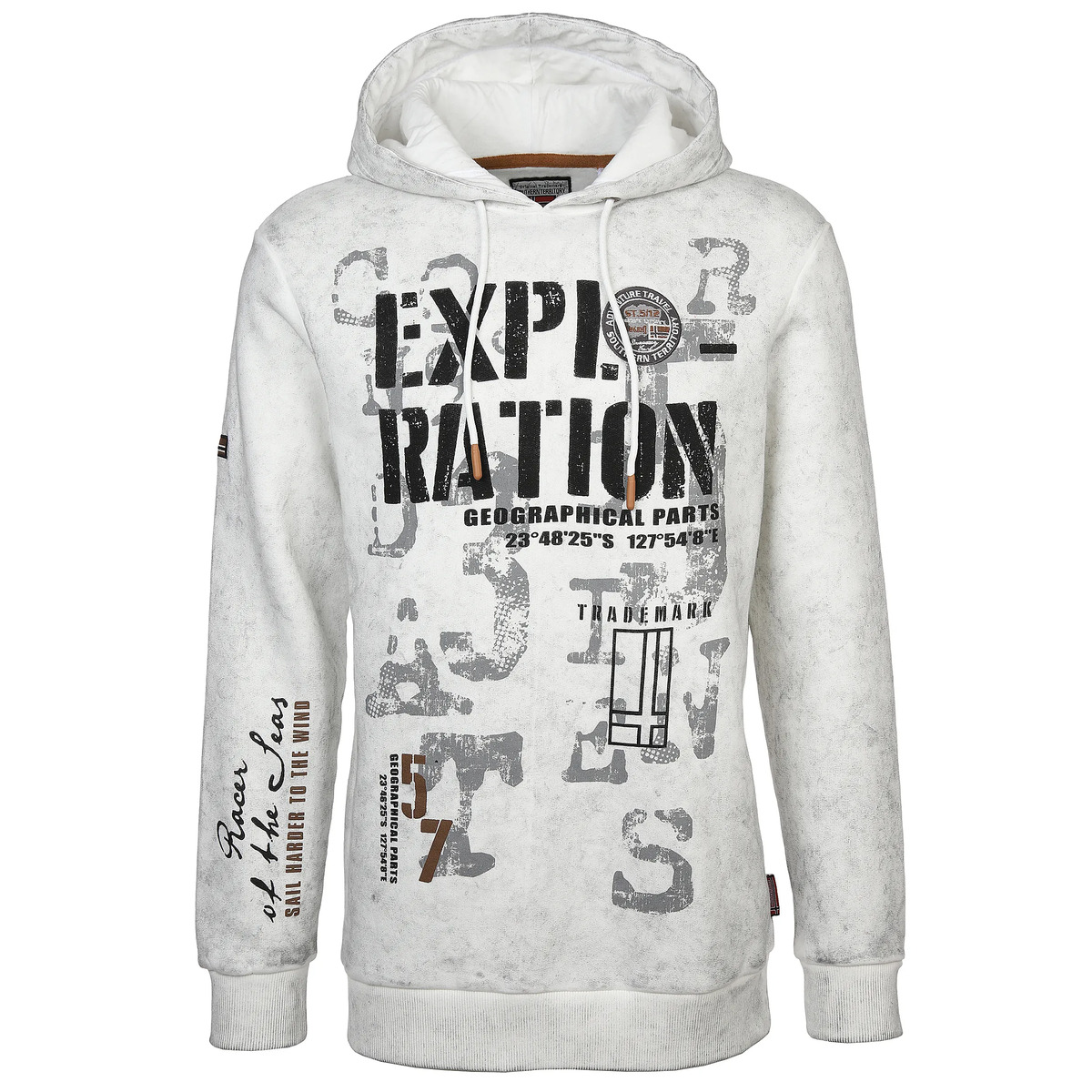 Bild 1 von Herren Kapuzensweatshirt mit Print
                 
                                                        Weiß