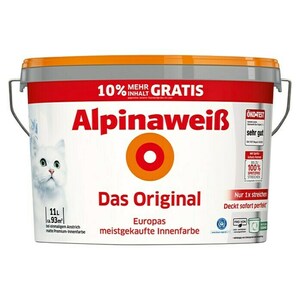 Alpina Alpinaweiß Wandfarbe Das Original 10+1 Liter