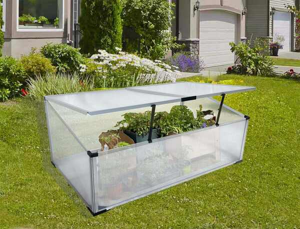 Bild 2 von HC Garten & Freizeit Frühbeet aus Aluminium 100 x 60 x 30/40 cm