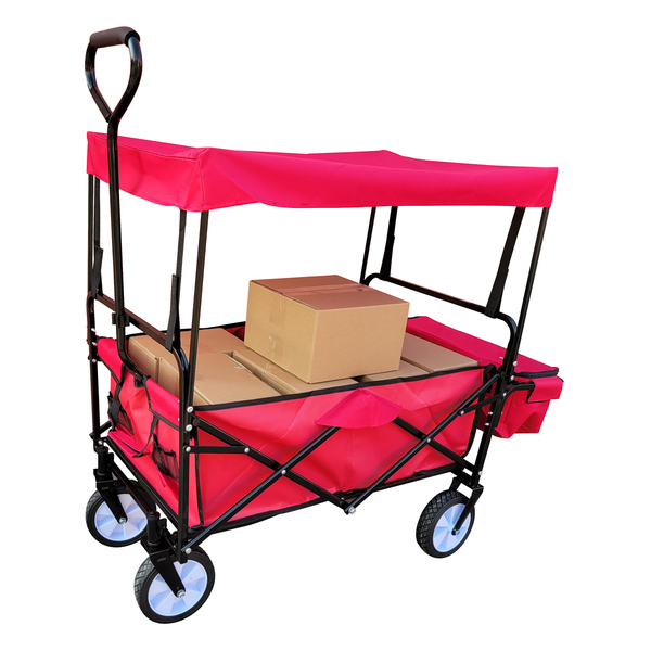 Bild 3 von Green Yard Bollerwagen mit Dach und Korb, ca. 90 x 53 x 118 cm