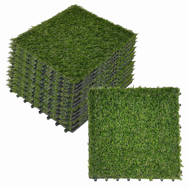 Bild 2 von HC Garten & Freizeit WPC-Fliesen Kunstrasen, ca. 32 x 32 x 23 cm