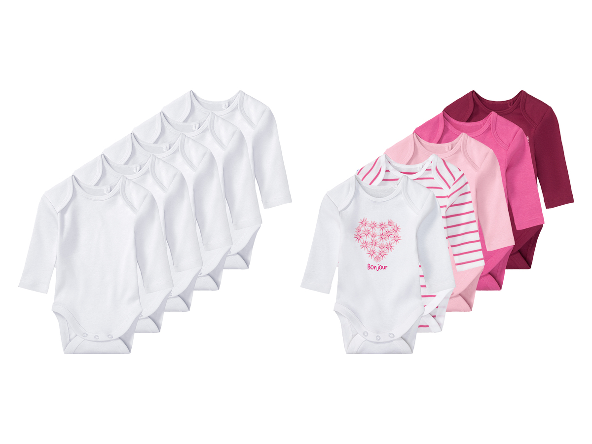 Bild 1 von lupilu® Baby Mädchen Bodys, 5 Stück, langarm