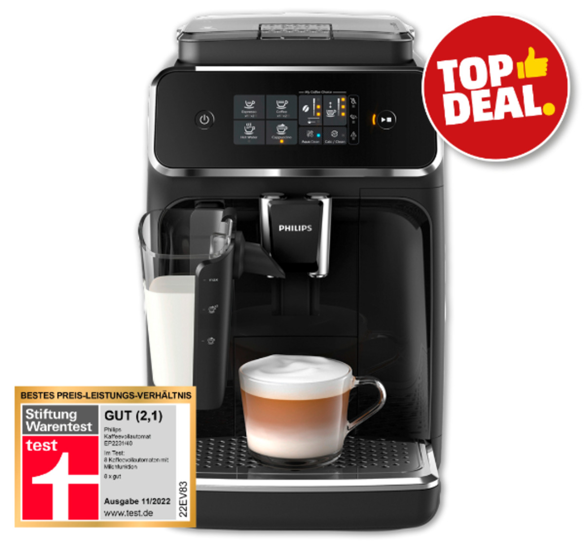 Philips Kaffeevollautomat Tasse Nur Halb Voll PHILIPS Kaffeevollautomat EP 2231/40* von Penny Markt ansehen!