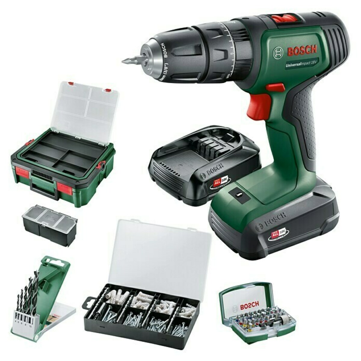 Bild 1 von Bosch Power for All 18V Akku-Schlagbohrschrauber UniversalImpact 18V + SystemBox