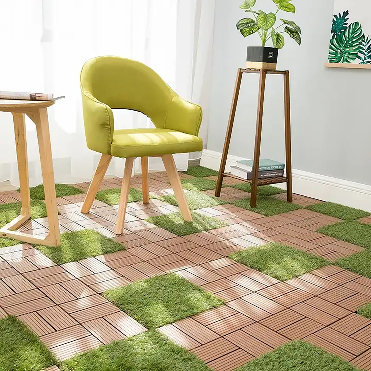 Bild 3 von HC Garten & Freizeit WPC-Fliesen hellbraun, ca. 32 x 32 x 23 cm