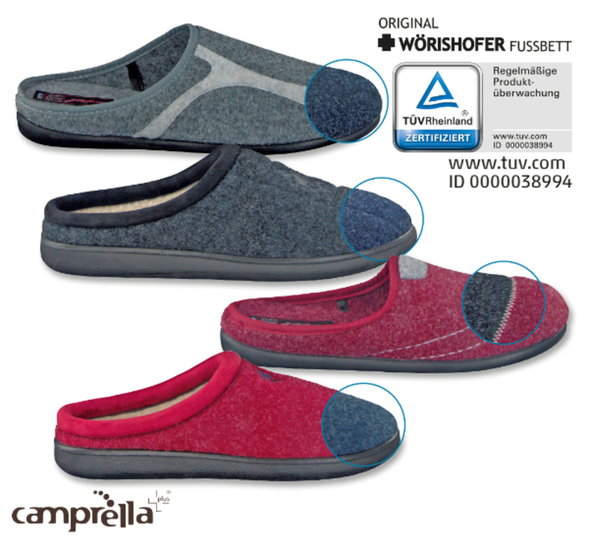 Bild 1 von CAMPRELLA Filz-Pantoletten*