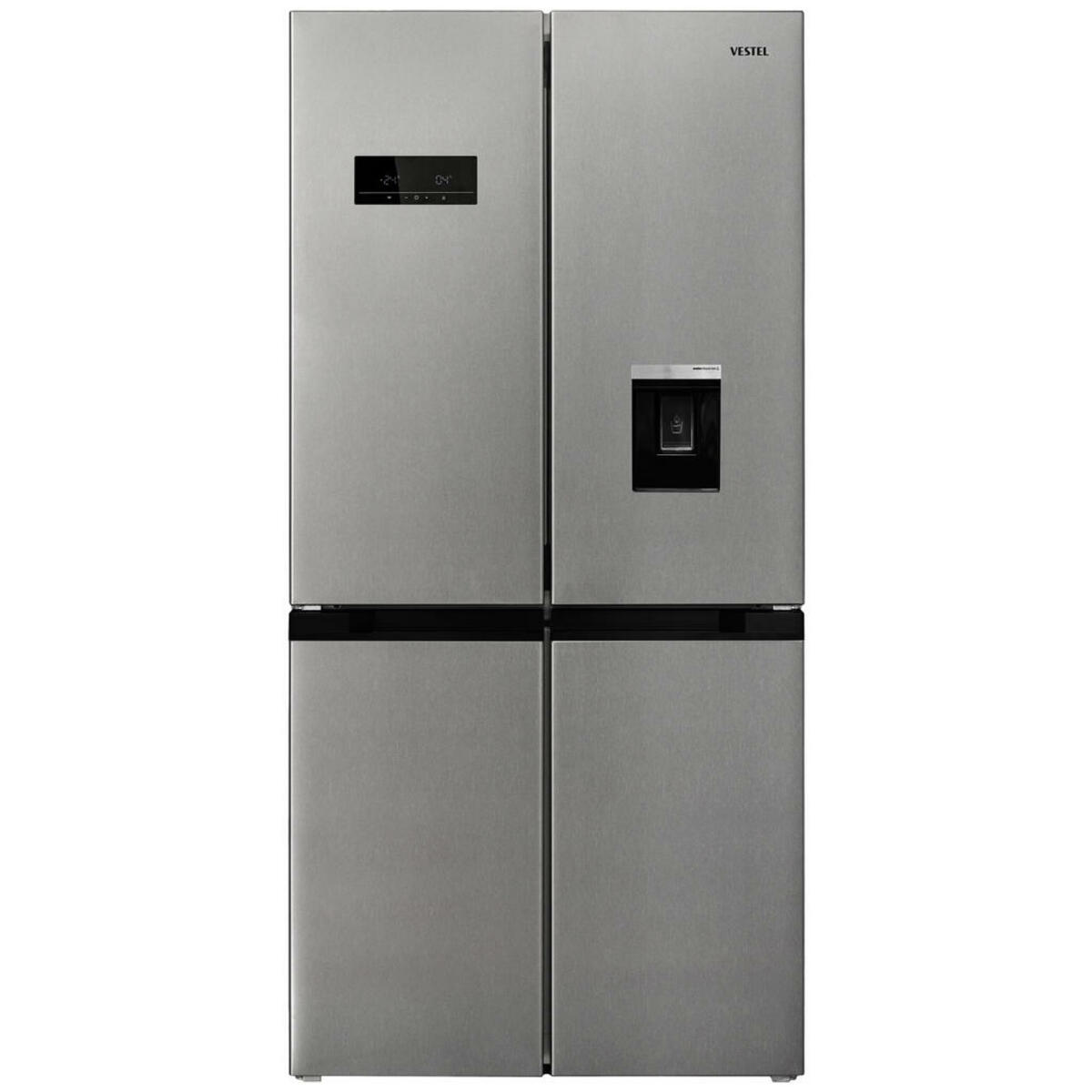 Bild 1 von Vestel Cross-Door Kühl/Gefrierkombination VG-CFNM179DPO Silbergrau B/H/T: ca. 84x179x69 cm