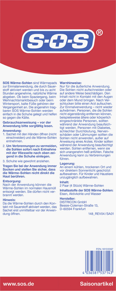 Bild 3 von SOS Wärme-Sohlen Gr. L 41-45