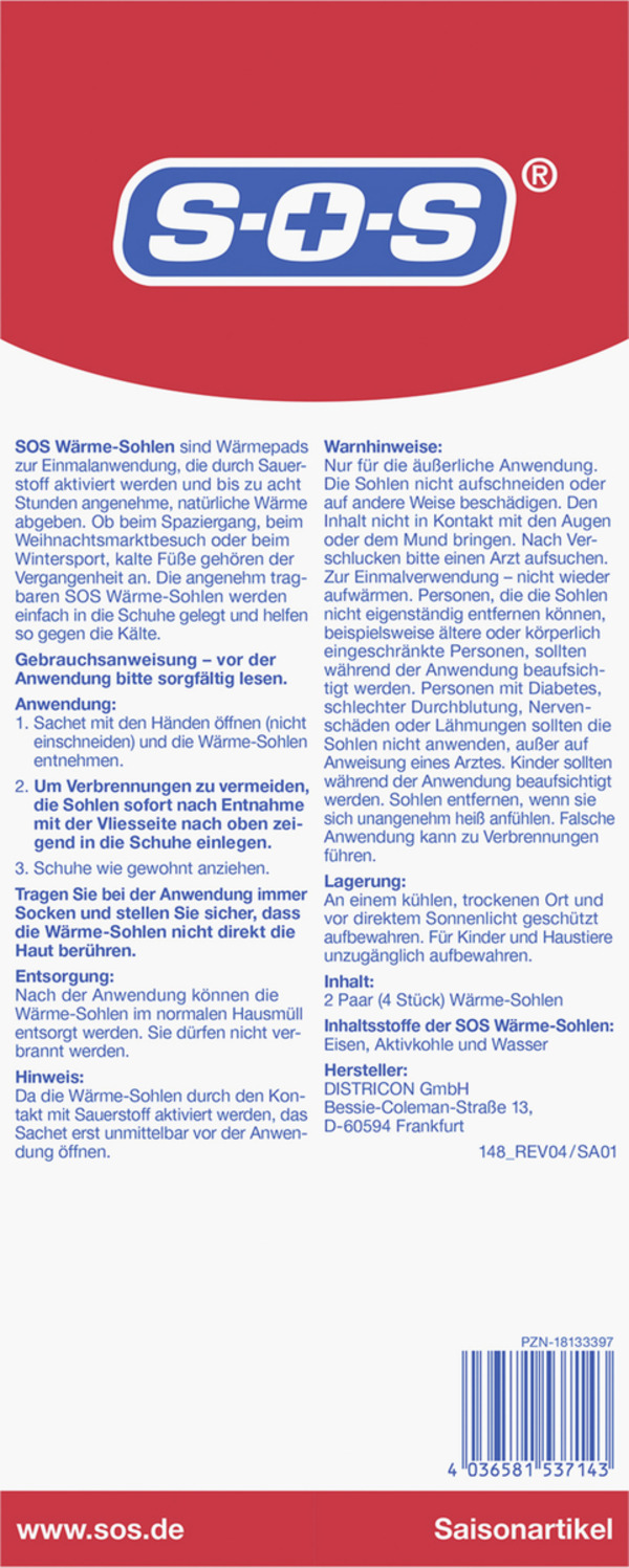 Bild 3 von SOS Wärme-Sohlen Gr. L 41-45