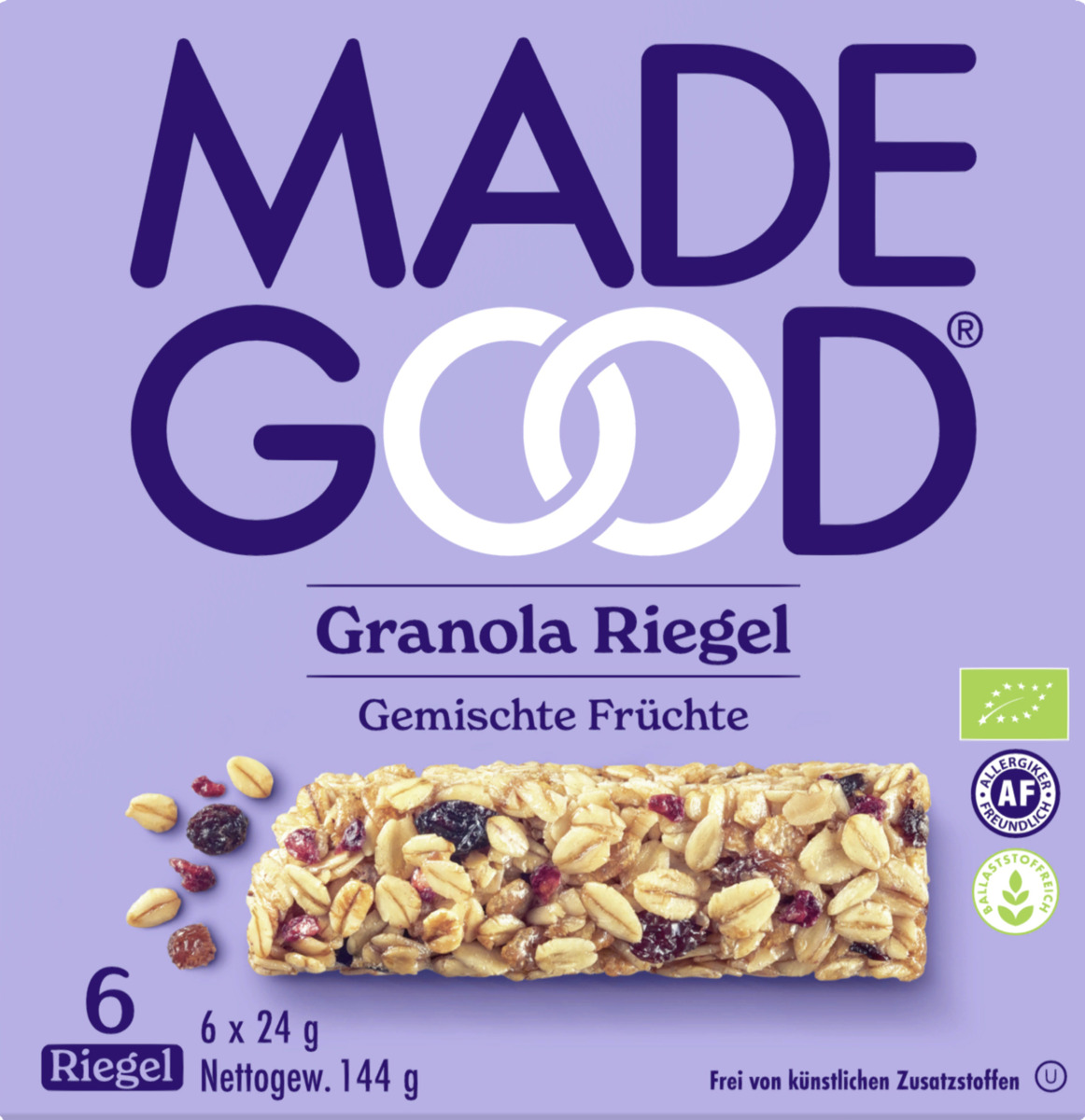 Bild 1 von MadeGood Bio Gemischte Früchte Granola Riegel