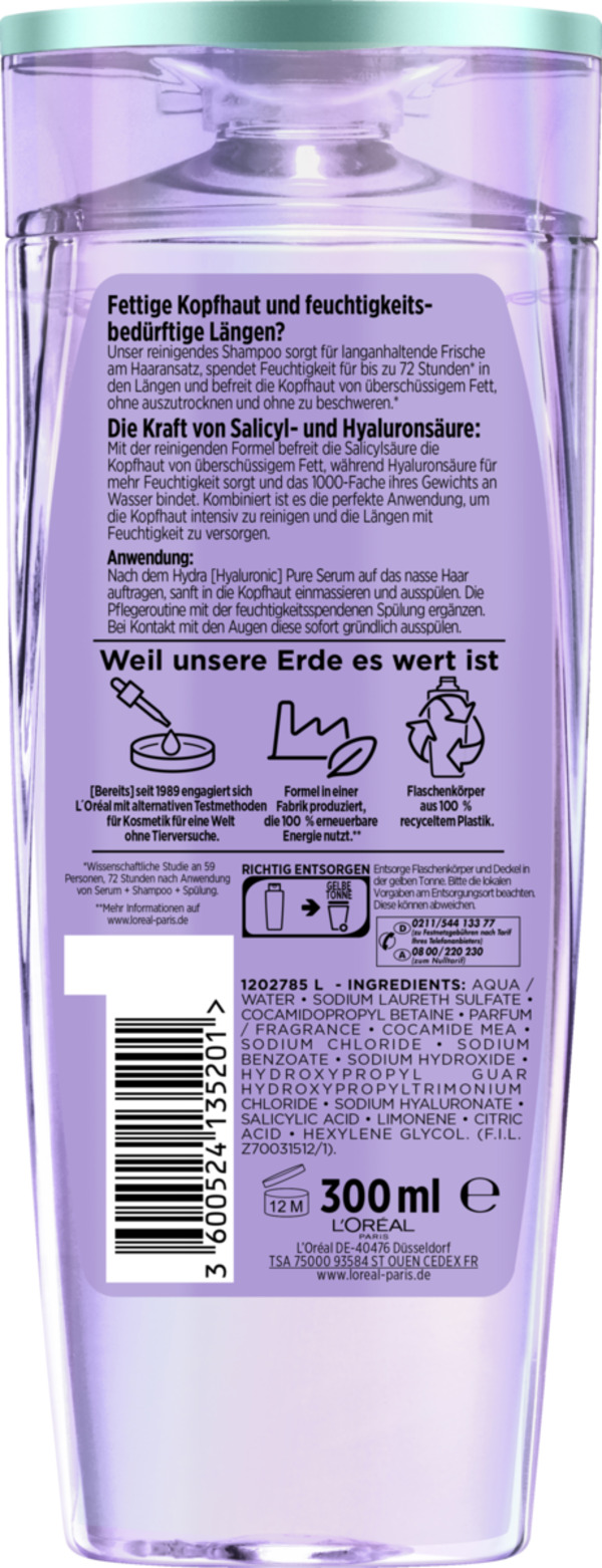 Bild 2 von L’Oréal Paris Elvital Hydra Hyaluronic Pure Shampoo