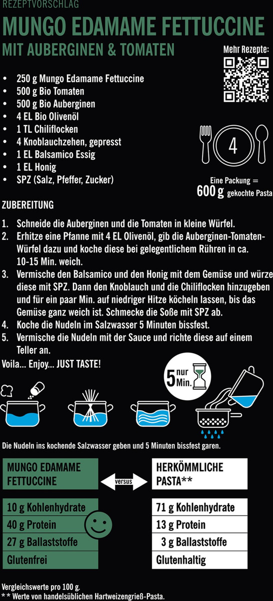 Bild 3 von Just Taste Bio Mungo Edamame Fettuccine