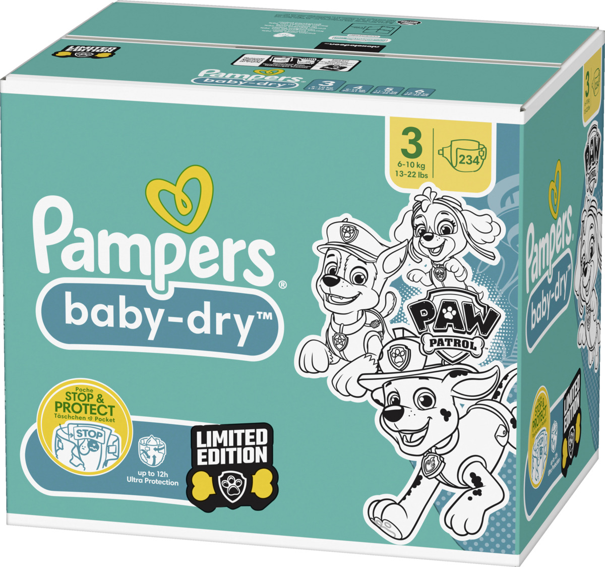 Bild 3 von Pampers Baby dry Windeln Gr.3 Midi (6-10 kg) Monatsbox Paw Patrol