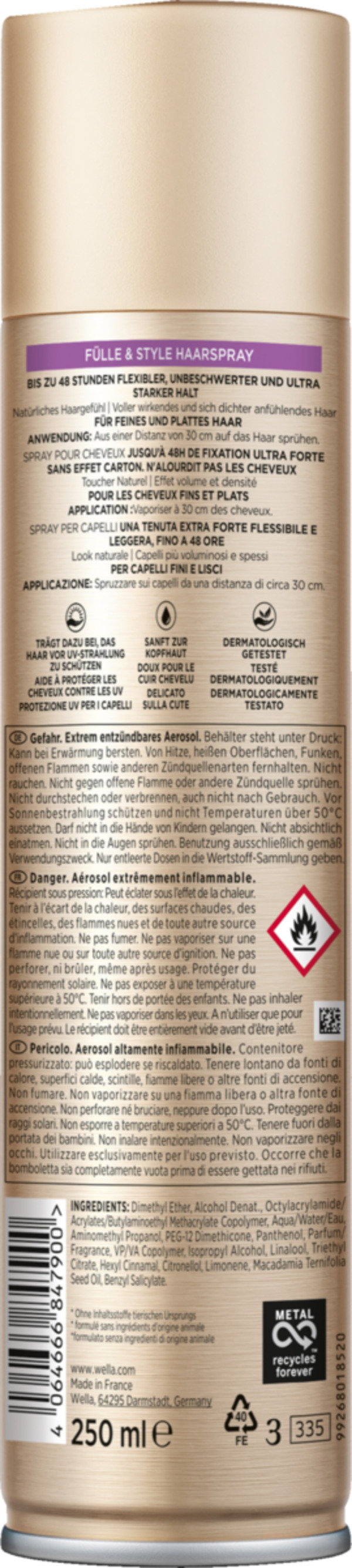 Bild 2 von Wella Wellaflex Fülle & Style Haarspray