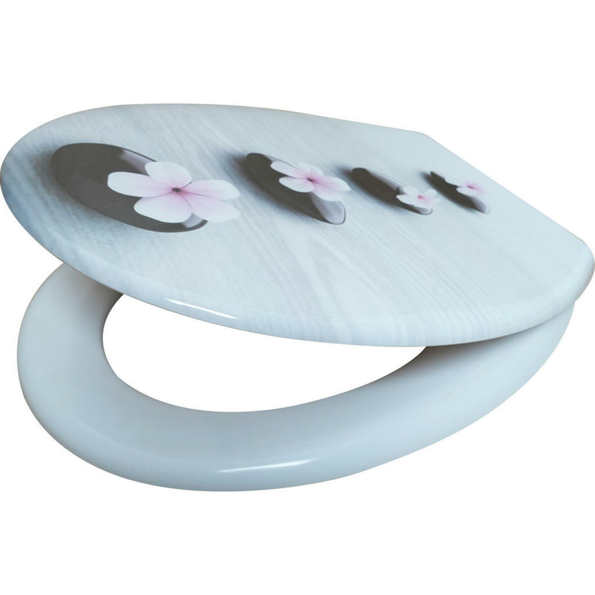 Bild 1 von WC-Sitz weiß grau Duroplast