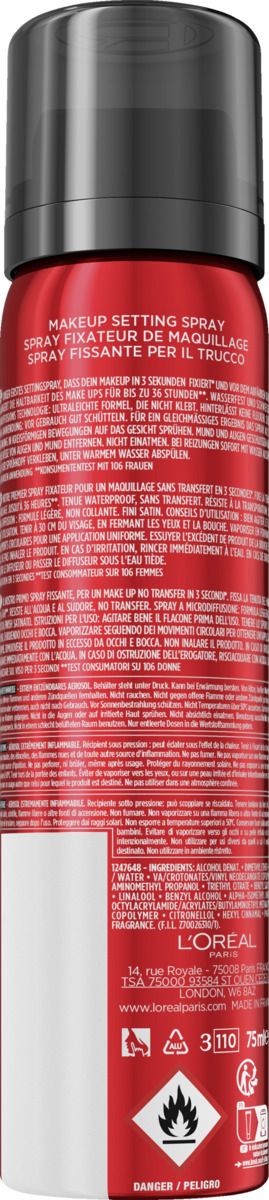 Bild 2 von L’Oréal Paris Setting Spray Infaillible: 3-Second Setting Mist