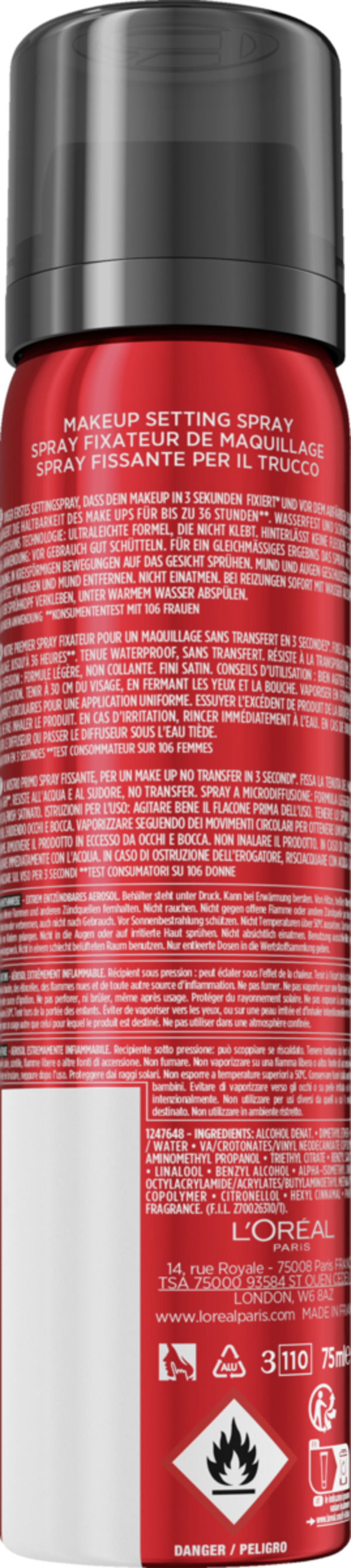 Bild 2 von L’Oréal Paris Setting Spray Infaillible: 3-Second Setting Mist