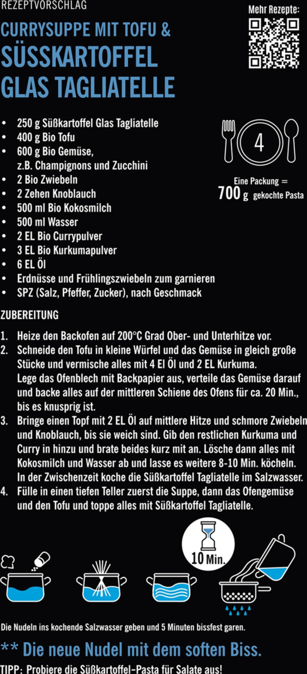 Bild 3 von Just Taste Bio Süßkartoffel Tagliatelle