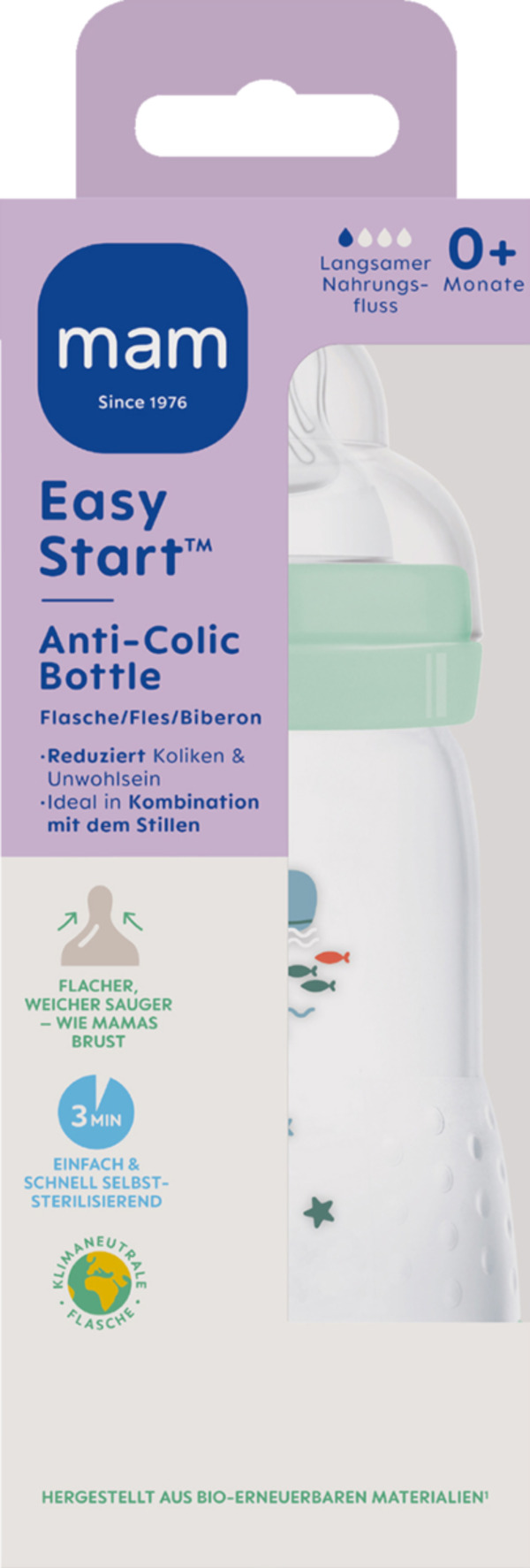 Bild 1 von MAM Babyflasche Easy Start Anti-Colic 260 ml, 0+ mint
