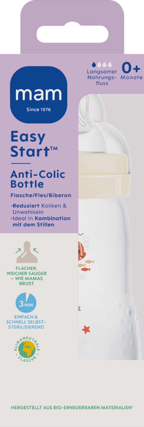 Bild 1 von MAM Babyflasche Easy Start Anti-Colic 260 ml, 0+ uni