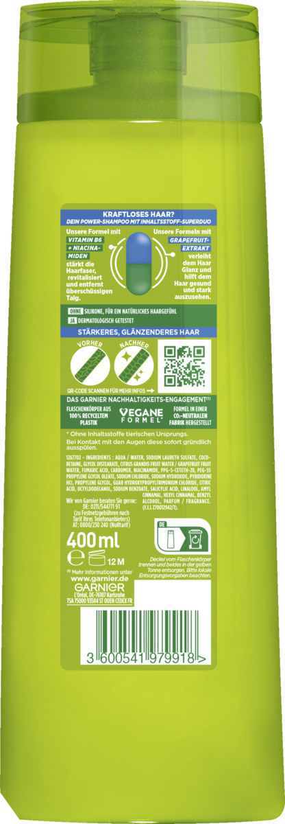 Bild 2 von Garnier Fructis Kraft & Glanz kräftigendes Shampoo