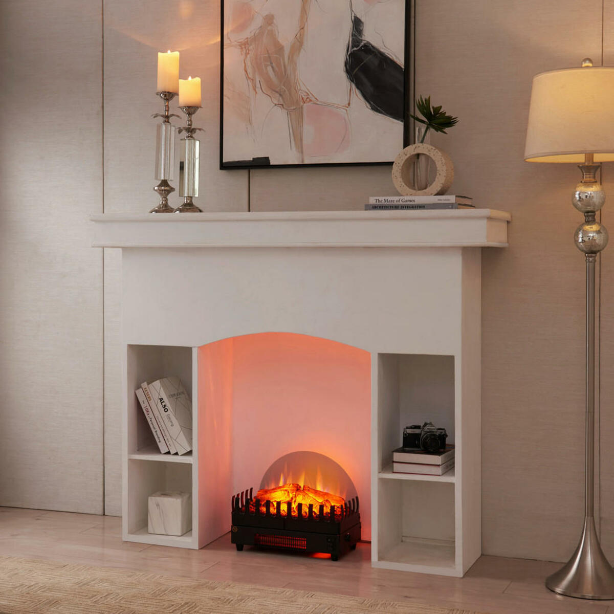 Bild 1 von RICHEN Elektrischer-Kamin  Jack EF361A-MT361A weiß schwarz B/H/T: ca. 77x85x24 cm ca. 2000 W
