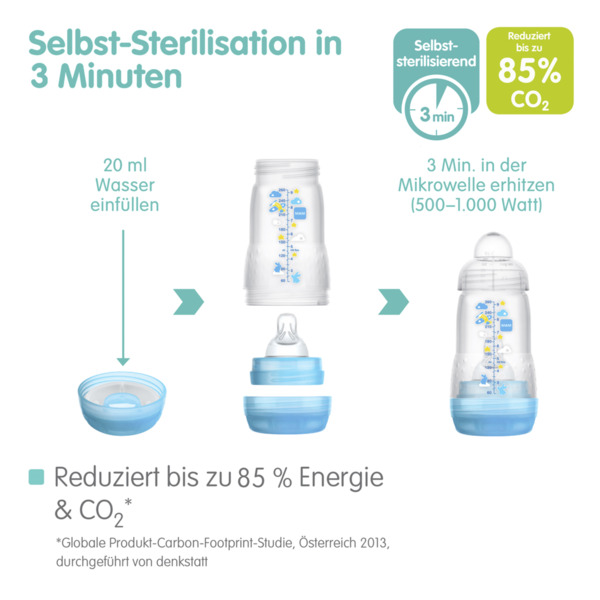 Bild 2 von MAM Babyflasche Easy Start Anti-Colic 260 ml, 0+ rose