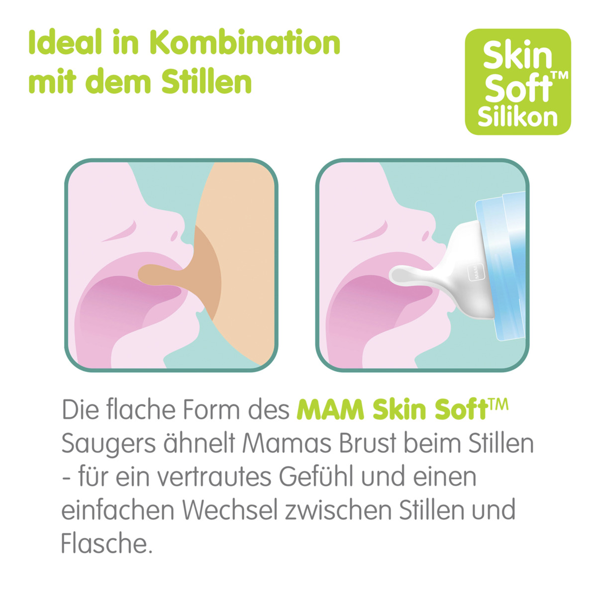 Bild 3 von MAM Babyflasche Easy Start Anti-Colic 320 ml, 4+ Monate mint