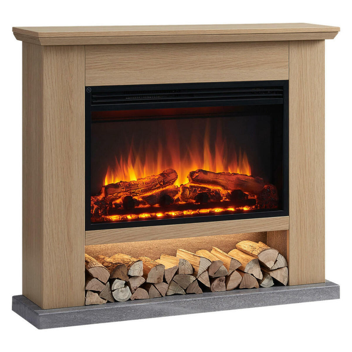 Bild 1 von Balderia Elektrischer-Kamin Archie EF379A-MT379D-NO hellbraun B/H/T: ca. 100x88x25 cm ca. 2000 W