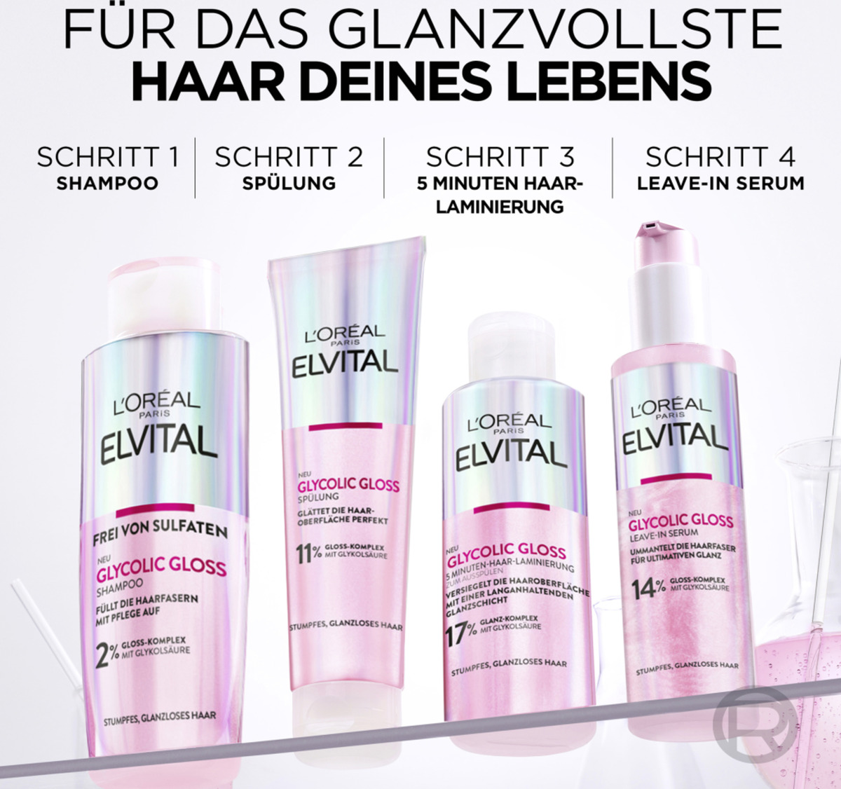Bild 3 von L’Oréal Paris Elvital Glycolic Gloss 5 Minuten Haar-Laminierung