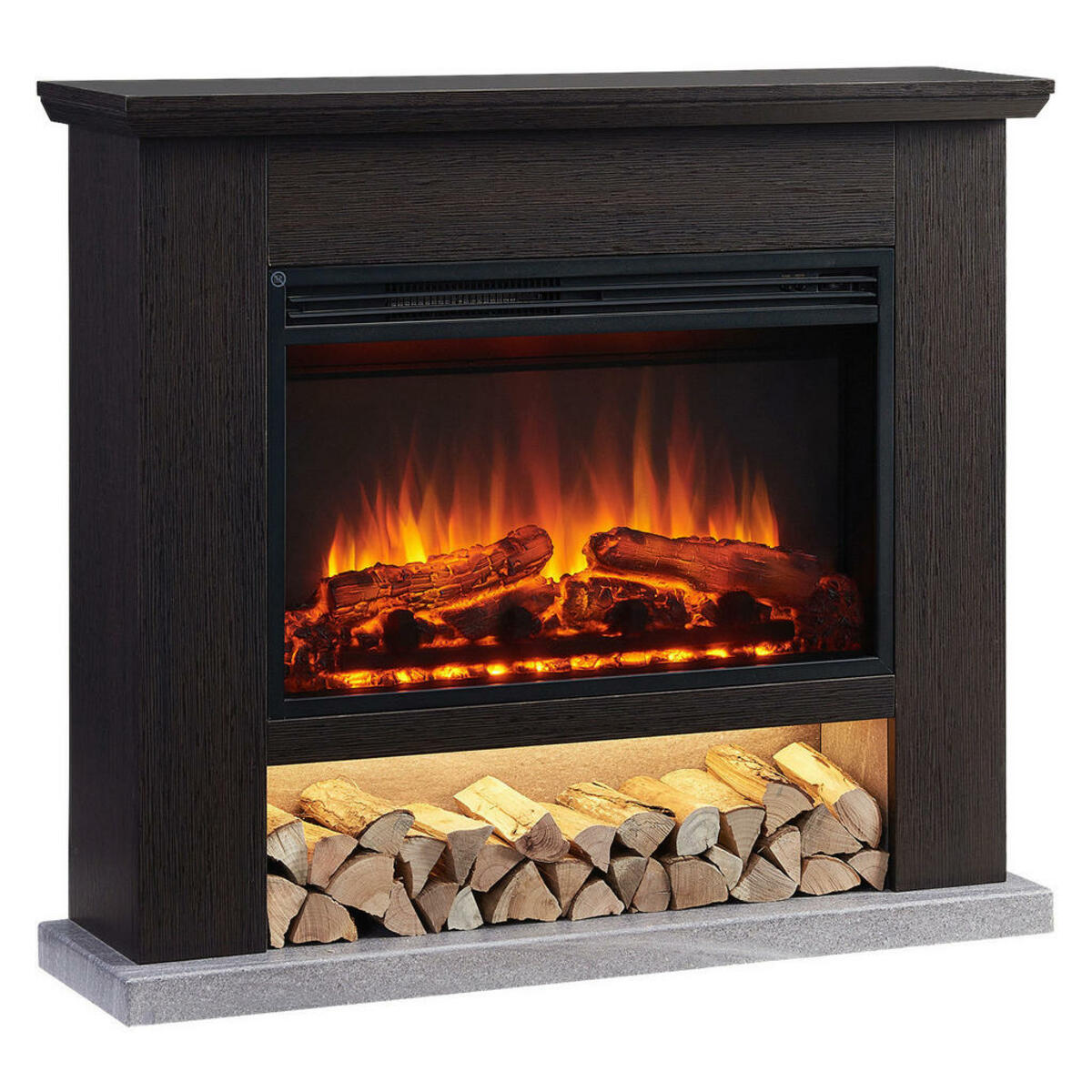 Bild 1 von Balderia Elektrischer-Kamin Archie EF379A-MT379D-EO dunkelbraun B/H/T: ca. 100x88x25 cm ca. 2000 W