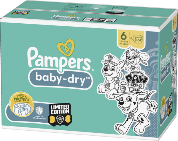 Bild 3 von Pampers Baby dry Windeln Gr. 6 Extra Large (13-18 kg) Monatsbox Paw Patrol 164ST