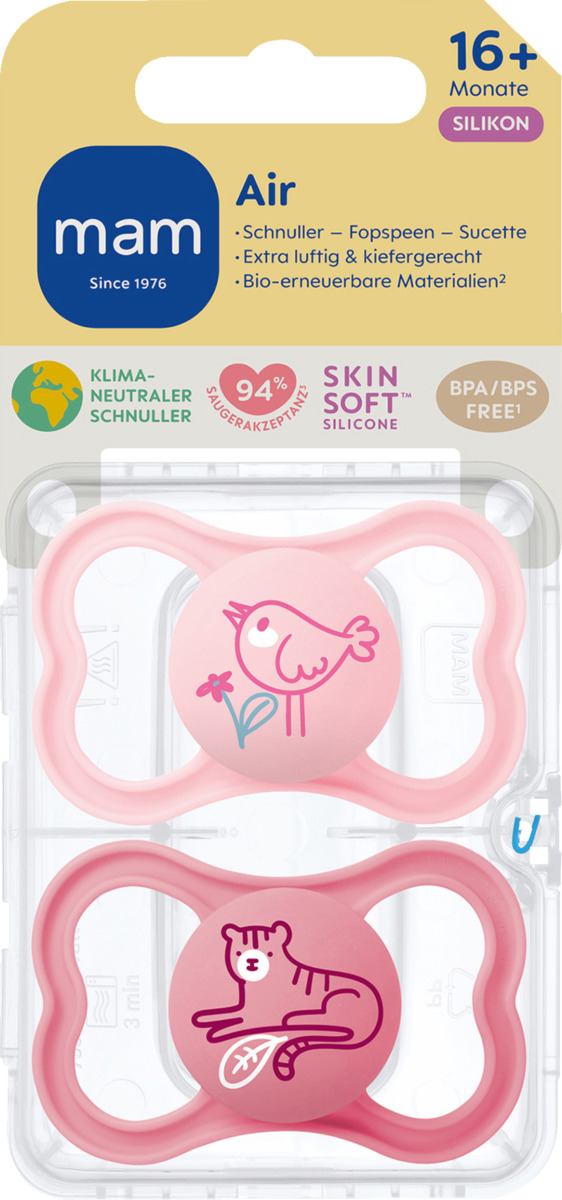Bild 1 von MAM Schnuller Air Silikon 16+ rose