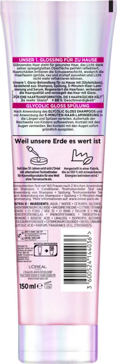 Bild 2 von L’Oréal Paris Elvital Glycolic Gloss Spülung