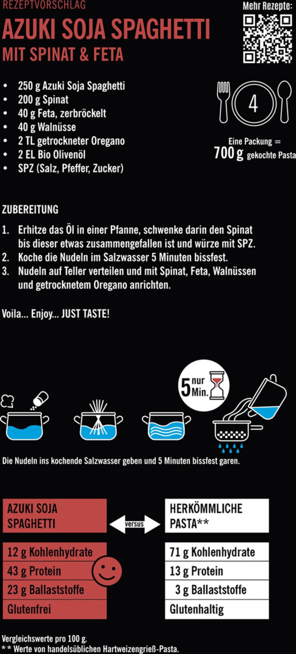 Bild 3 von Just Taste Bio Azuki Soja Spaghetti