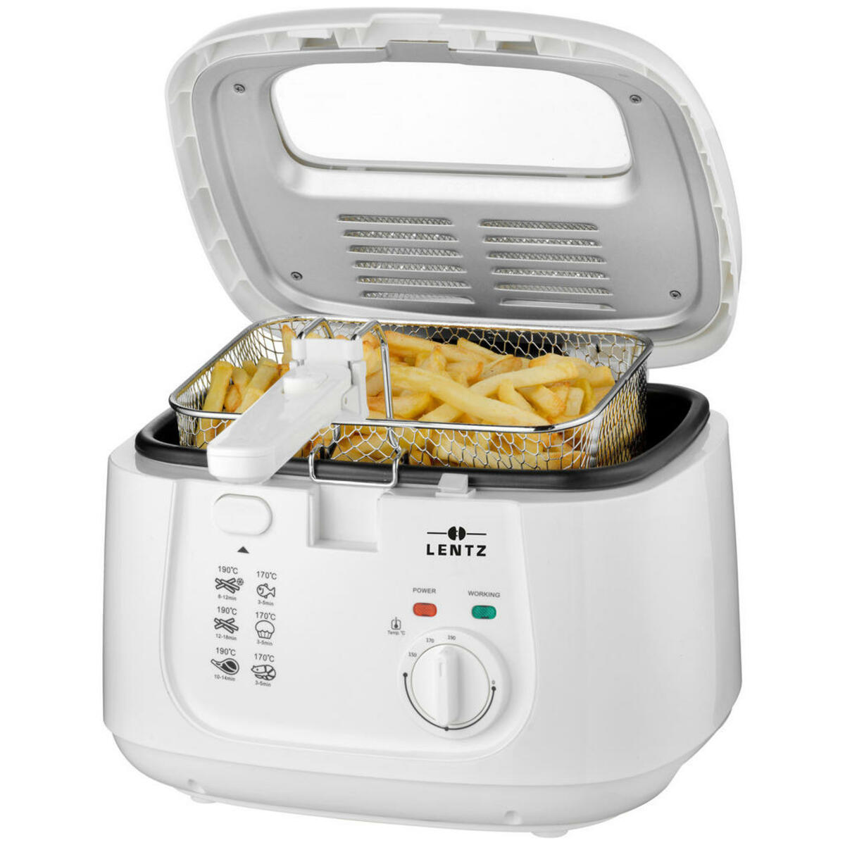 Bild 1 von LENTZ Fritteuse 20432 weiß Kunststoff B/H/T: ca. 29x20x28 cm ca. 2,5 l