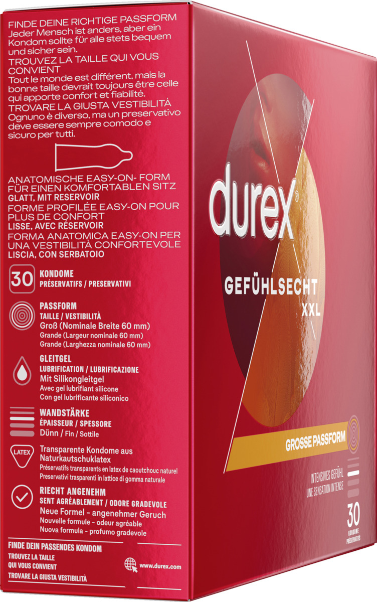 Bild 2 von Durex Gefühlsecht XXL Kondome