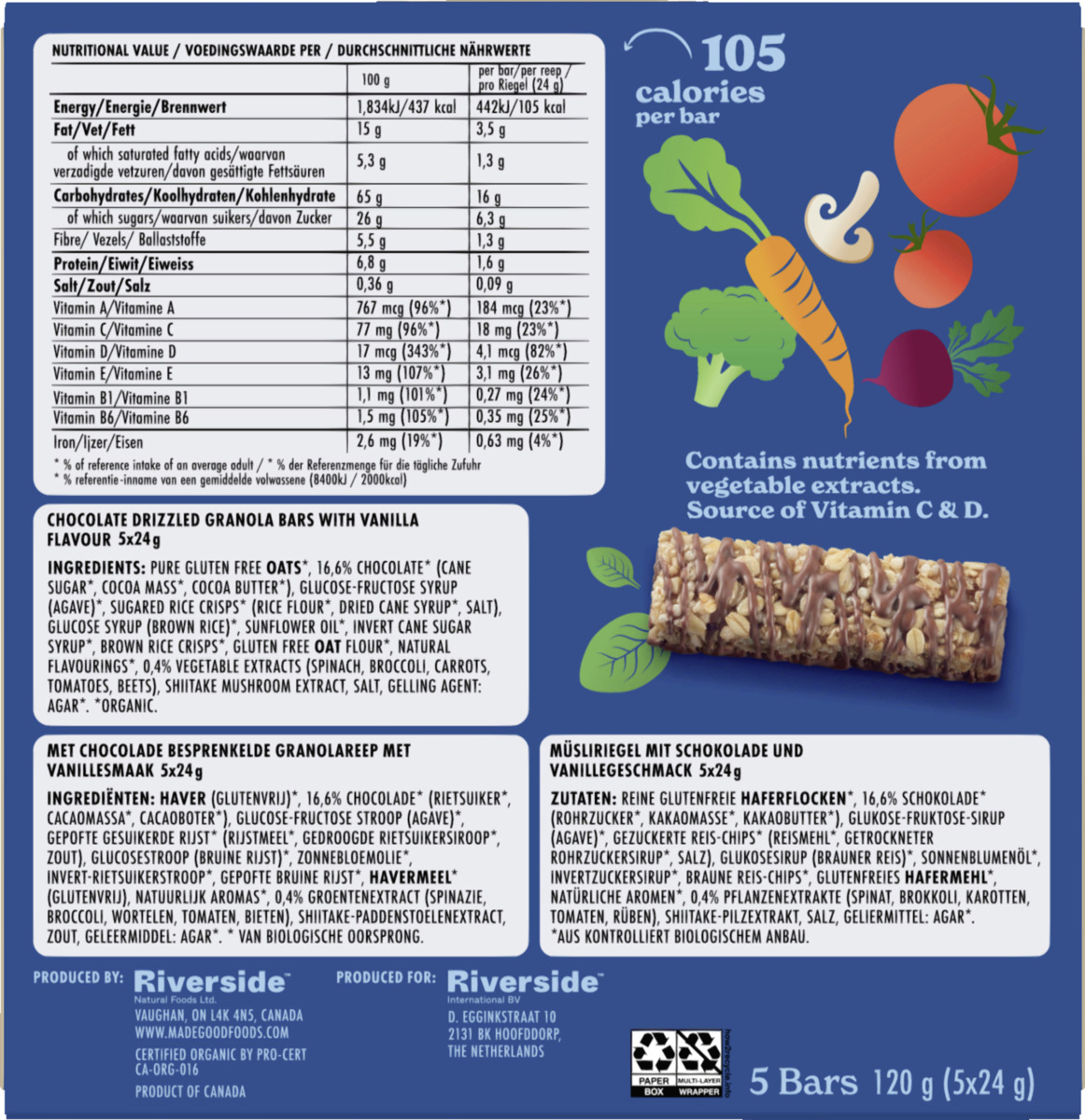 Bild 4 von MadeGood Bio Granola Riegel Vanilla Flavour