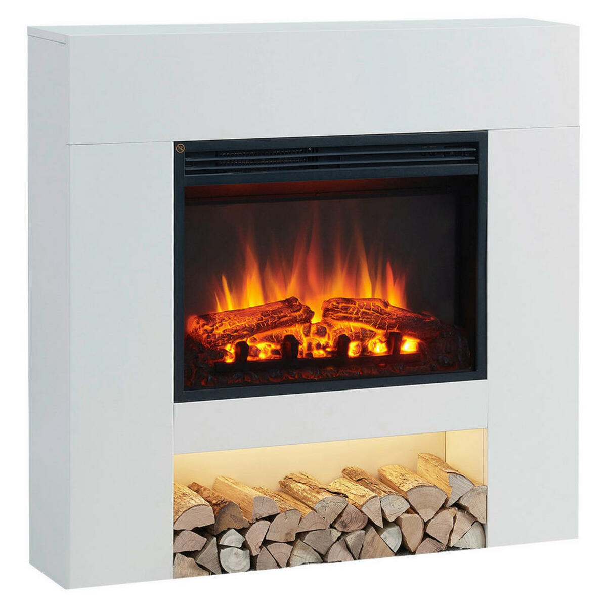 Bild 1 von Balderia Elektrischer-Kamin weiß B/H/T: ca. 94,3x92,2x20 cm ca. 2000 W